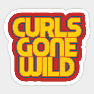 Curls Gone Wild Sticker